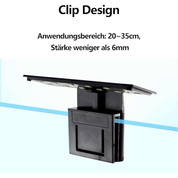 Akvariumbelysning X3 Akvarium LED Akvariumlampe LED Akvarium LED Belysning 220V 5W Vandplanter og Fisk Nano Akvariumbelysning [Energiklasse F]