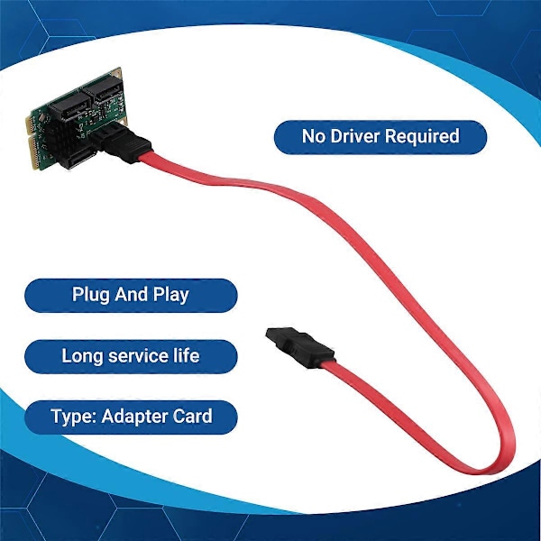 Udvidelsesadapter PCIE til SATA Udvidelseskort