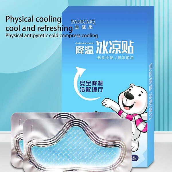 Cooling Gel Patch Øyeblikkelig avkjøling 4 ark migreneplaster Kjøleplaster for varmt vær for feber ubehag &amp; Smertelindring