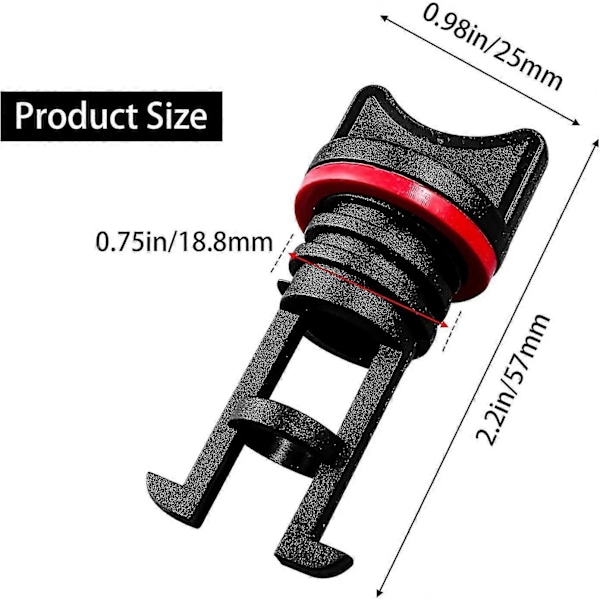4 kpl Nylon Kajakin Tyhjennystulppa Sarja Nylon Kierre Tyhjennystulpat Kajakille Kumiveneelle Kanootille Veneelle