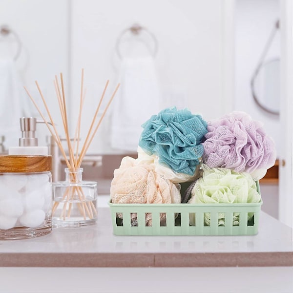 4 st Duschbadboll Stor Mesh Pouf Enkel Löddrande Kroppsskrubb Exfolierare Färg Slumpmässig
