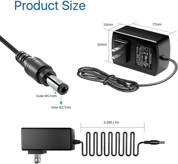 DC 12V 2A 2000MA US CCTV Strømforsyningsadapter for Hjemmesikkerhetskamera Overvåkingssystem
