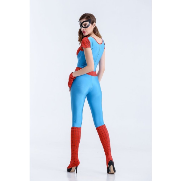 Ny Halloween-kostyme Spider-Man Supergirl Jumpsuit Marvel Hero Anime Captain America Stage-antrekk style 3 L