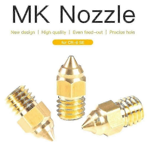 5st Cr-6 Se 0.4mm Munstycke Hotend Munstycken 3D-skrivardelar
