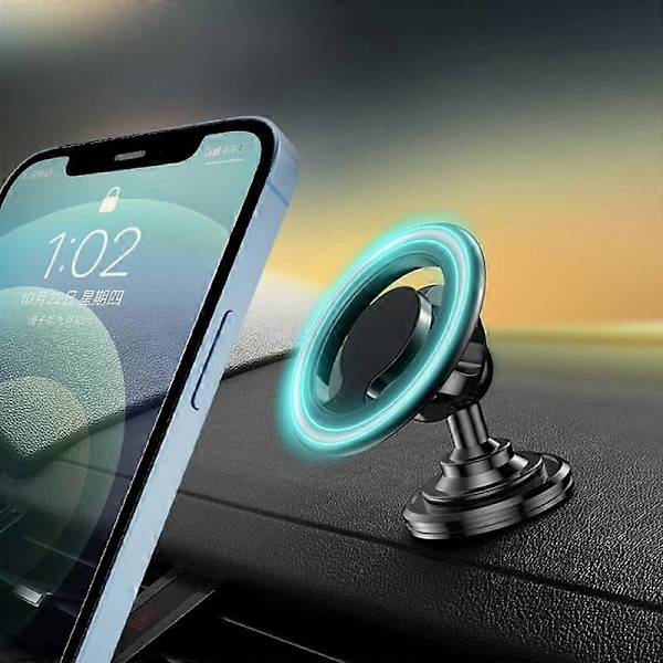 Magnetisk Bilinstrumentbräda Telefonhållare Fäste för Magsafe IPhone12 13 14 Pro Max Samsung Xiaomi 360 Graders Rotation Mount Stativ