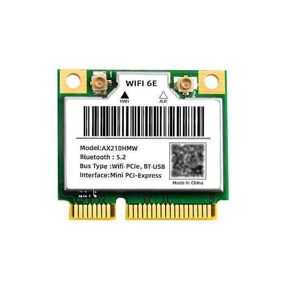 Wifi 6e Ax210hmw Mini Pcie Wifi 6 Wifi -kortti, yhteensopiva Ax210 5374mbps Bluetooth5.2 802.11ax 2.4:n kanssa