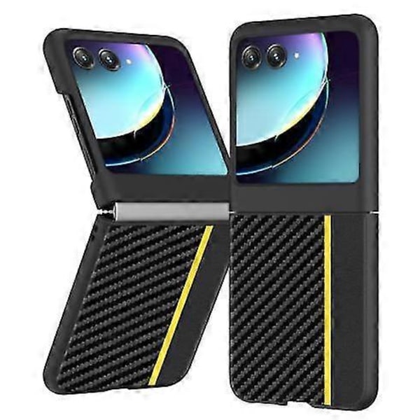 Carbon Fiber Mønster Cover til Motorola Moto Razr Plus 2023, Ultra Slim Beskyttelses Cover til Motorola Moto Razr+