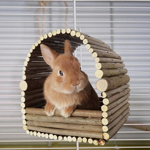 Hamsterhus i tre, Gjemmested for små dyr, Burtyggeleke, Marsvinhus for rotte, ørkenrotte, pinnsvin