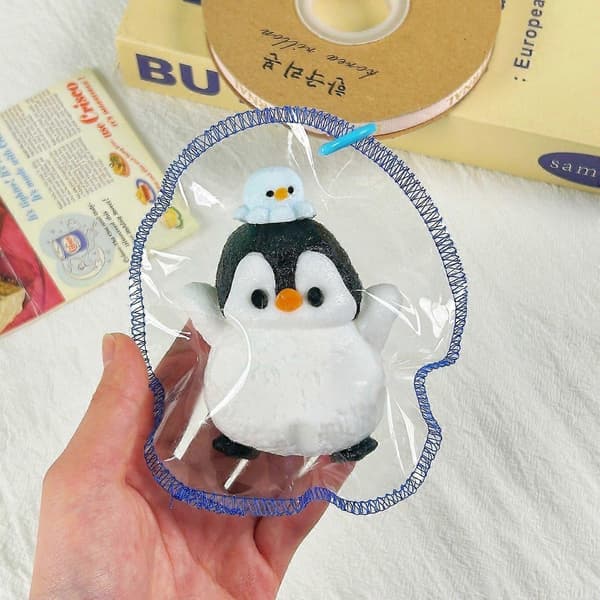 Blød vandmudderpingvin Squishy, Jumbo blød silikone tekstur, Squishy Fidget legetøj til angstlindring håndklemmeindretning 1pcs