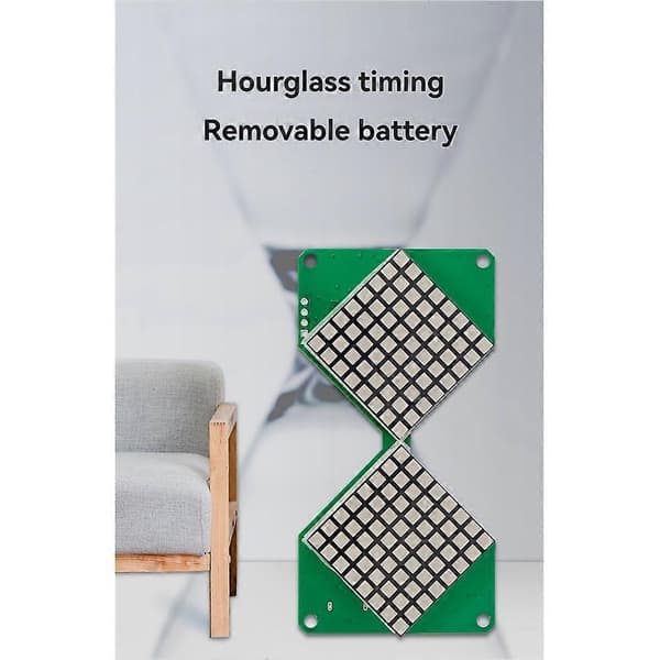 LED Elektronisk Timeglas Modul Elektronisk Timer DIY Digital Sandur Green