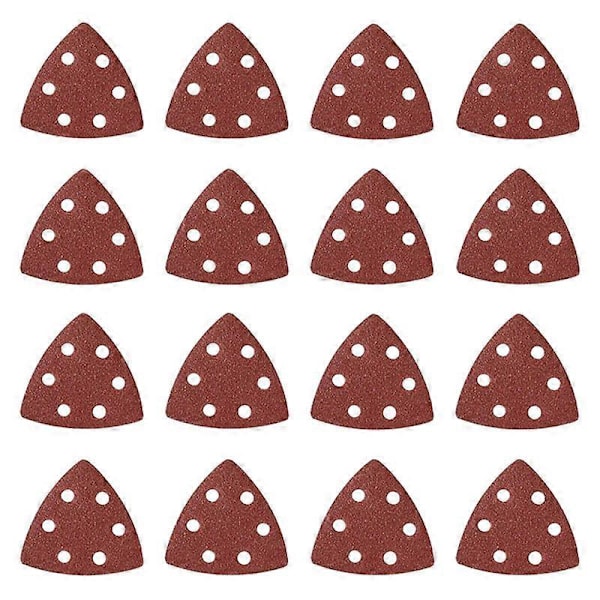 Tillbehörsset med 10 Träslipark 90 mm 6 Hål Sandpapper Självhäftande Flock Multi-purpose Sandpapper Starlight