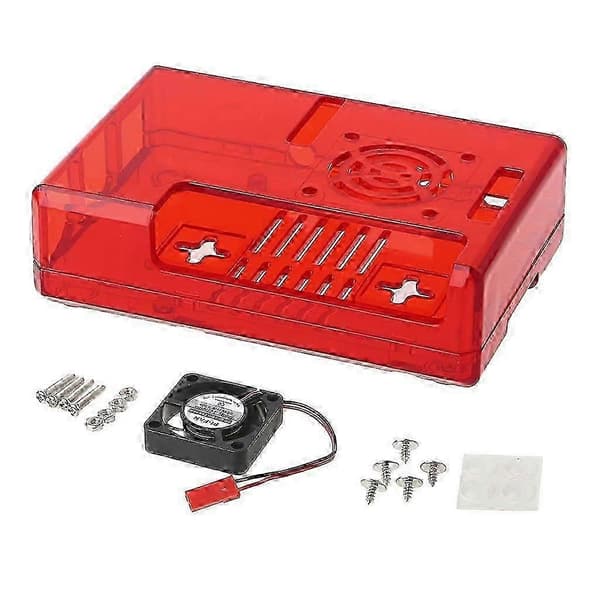 1 STK Klart deksel til Raspberry Pi 3 Modell B Akryldeksel med kjølevifte Black