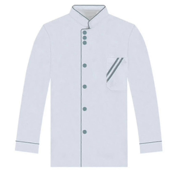 Kockjacka Unisex Kort Lång Ärm - Hotell Köks Service Uniform Arbetskläder