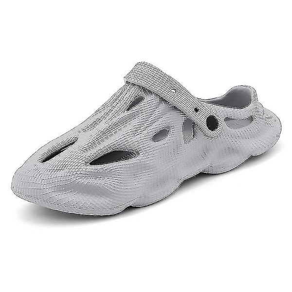 Sommar Herr Tofflor Bekväma plattform Utomhussandaler 2023 Strandtofflor Flip Flops Man Inomhus Hem Rutschkanor Badrumsskor Gray 44
