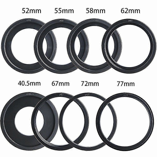 Macro LED Ringblixt Kit med 8 Adapterringar