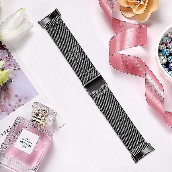 Justerbart Milanese-armband i rostfritt stål för Fitbit Charge 6/5