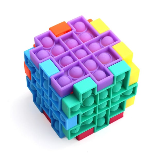 Magic Cube Fidget Toys Push Pop It Bubble Press Game Sensory Stress Relief Toys