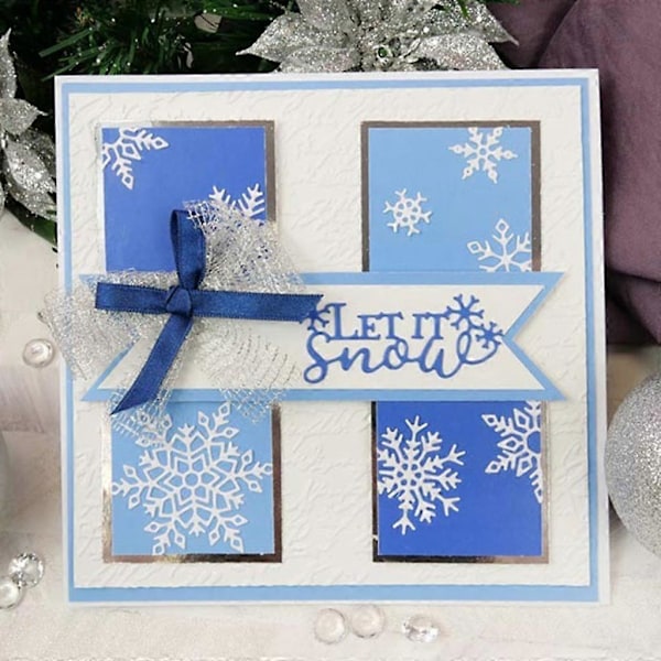 Jul Snöflingor Metall Skärande Dies Stencil DIY Scrapbooking Album Papperskort Mall Prägling Hantverk Dekor