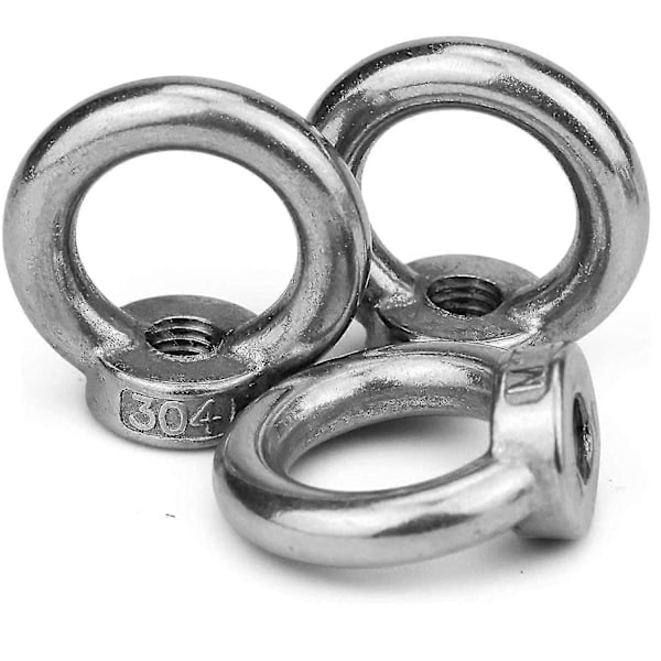 10 Stycken M8 Ögle-mutter, Lyftöglemutter, M8 304 Rostfri Stål Ögle-mutter, Mutter med Invändig Gänga