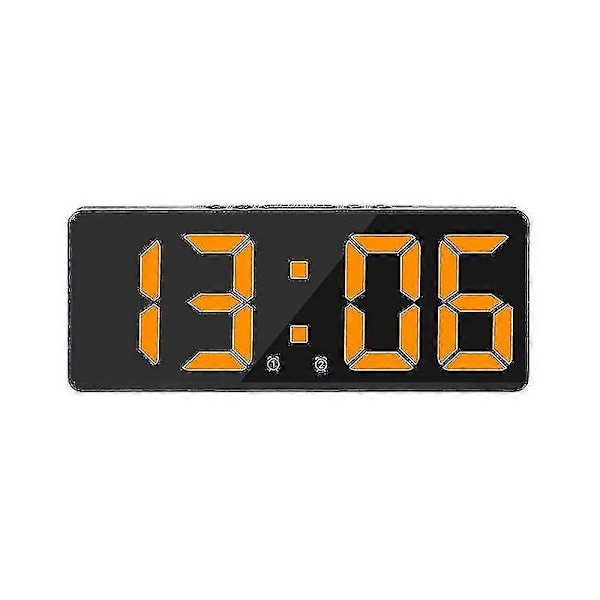 Smart Stor Digital Väggklocka App-kontroll Tid/datum/&ljud Aktivera & Nedräkningsfunktion Steglös Ljusstyrka & Volym Alarm Med Snooze-funktion
