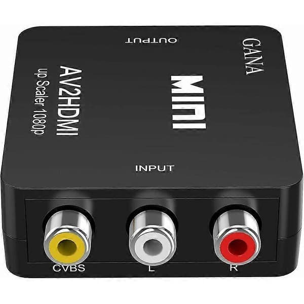CCTV Kabel og Adapter RCA til HDMI Adapter AV til HDMI Konverter AV til HDMI Adapter Understøtter 1080P (Sort)