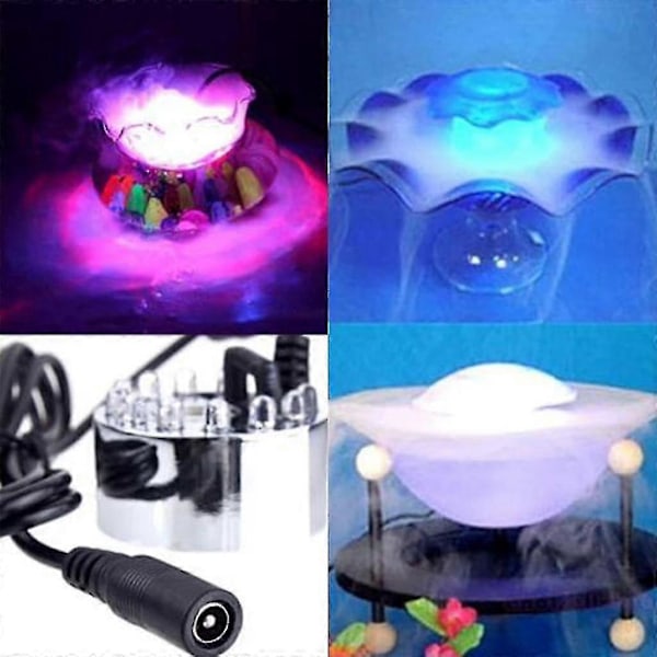 12 LED Drivstoff Luftfukter Nebler Ultralyd For Zimmerbrunnen-HYJ