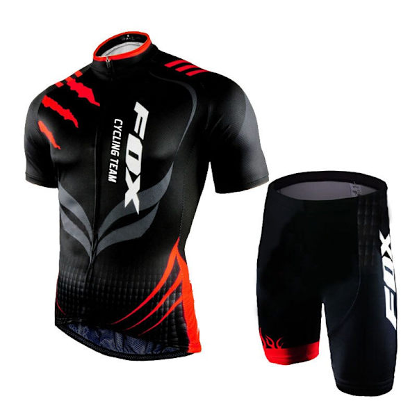 Bike Jersey Set 2023 Fox Cycling Team Herr Cykelunderdel Culottes Sommar Kortärmad MTB kostym Kläder Mayots Ciclismo Hombre 19 4XL