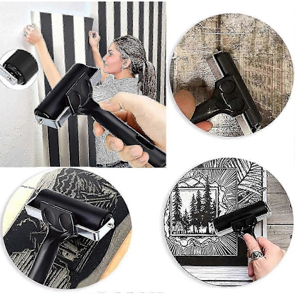 3-pack Mjuk Gummibrayer, Gummibrayer Rulle Färgpensel Bläckapplikator Konst Hantverk