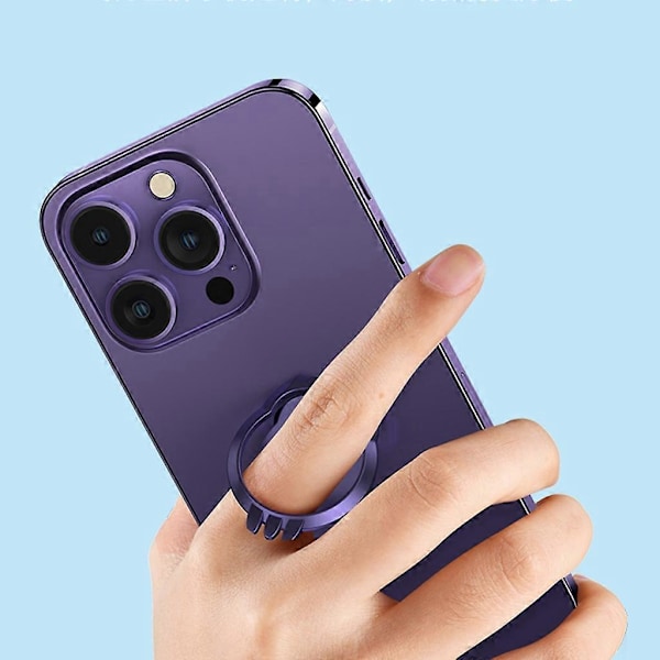 Mobiltelefonhållare i Metall Universal 360 Graders Rotation Fingerring