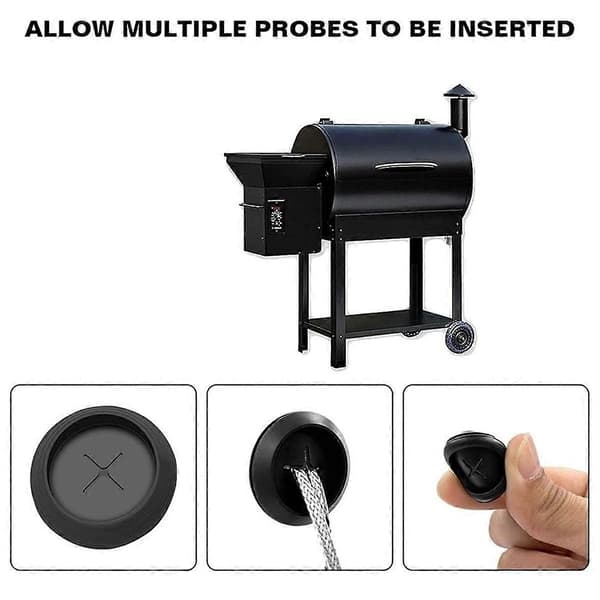 6-pack Gummi Kötttermometer Probe Grommet Ersättningsdelar