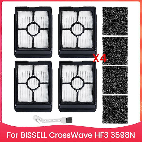 Korvaavat HEPA-suodattimet BISSELL CrossWave HF3 3598N johdottomaan märkä-kuivaimuriin, lisätarvikkeet