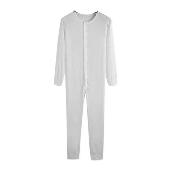 Miesten pitkähihainen yksiosainen haalari Pyjama Yöpuku Leikkipuku TA