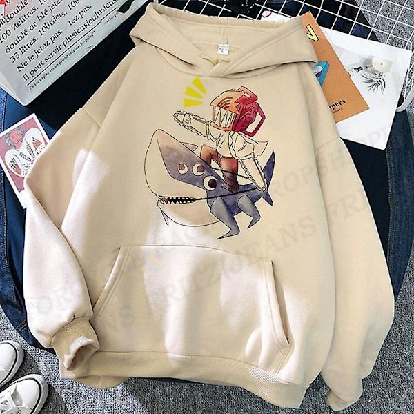 Motorsåg Man Makima Pochita Huvtröja Män Kvinnor Mode Motorsåg Man Luvtröjor Barn Anime Luvtröjor Sweatshirts Hooded Sweat Girl Rocks 2DF5112304-beige L