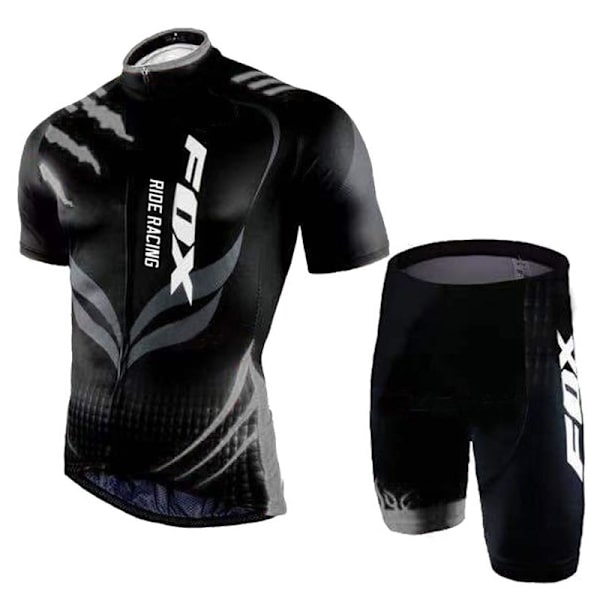 Maillot Cyclisme 2023 Oranssi Pyöräilypaita Set Miesten FOX RIDE RACING Polkupyöräily Lyhythihaiset Vaatteet Mtb Pyöräilyasut Vaatteet 9 XS