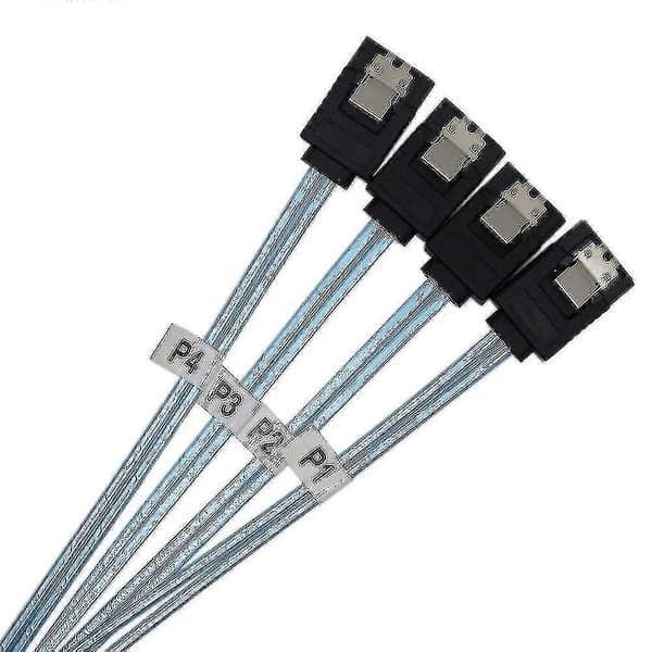 Sas-kabel Sata-kabel Hög Hastighet 6gbps 4 Portar Kompatibel Med Server 0,5 Meter