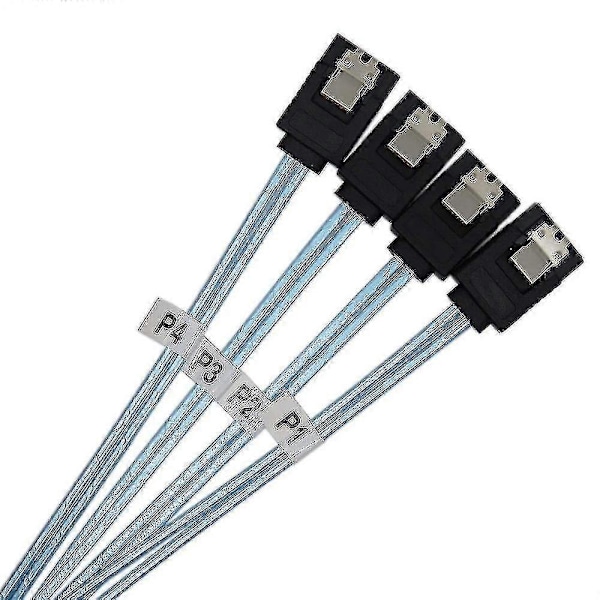 Sas Kabel Sata Kabel Høy Hastighet 6gbps 4 Porter Kompatibel Med Server 0.5 Meter