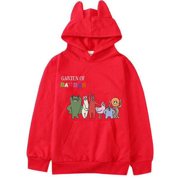 2023 Barn Trädgård Banban Hoodie Toddler Flickor Garden Of Ban Ban Kläder Baby Boy Långärmad Hoody Sweatshirt Barnkläder red 170cm