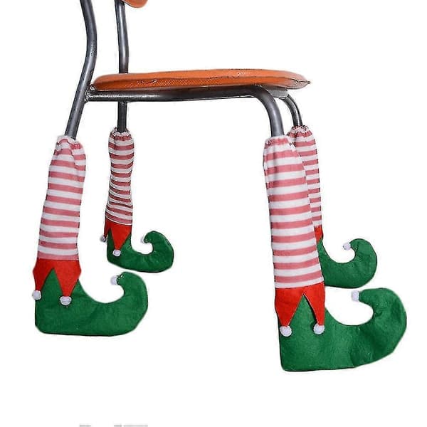 4 st julstolsbensöverdrag Jul tema matstol och bord