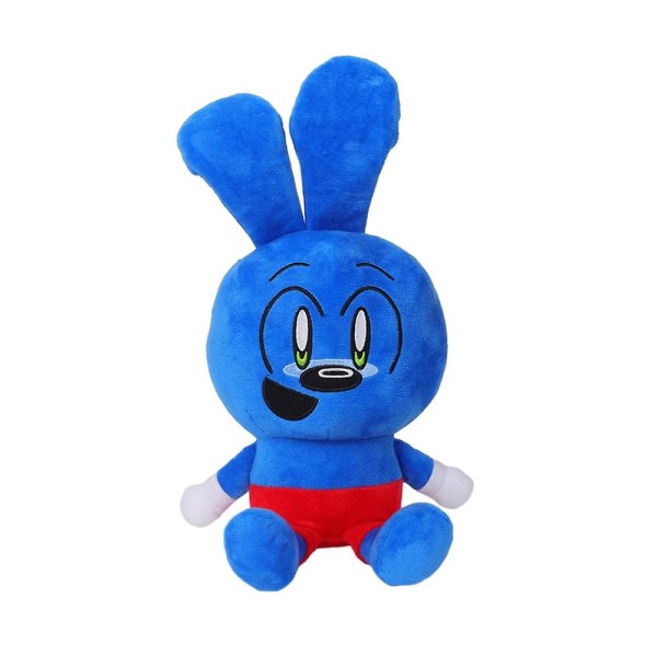 Riggy Plys Kaniner Legetøj The Rabbit Monkey Ricky Blød udstoppet figurdukke til børn Plysfyldning Pudepude Til Sofa Bil Soveværelsesdekoration Blue