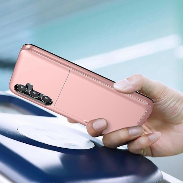 For Samsung Galaxy A55 5G Telefondeksel TPU + PC-deksel med skyvbart kortholder