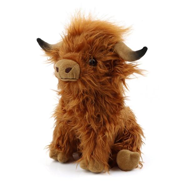 Highland Cow With Mooing Sound,realistisk mjuk gosegårdsleksak,naturli Miljövänlig plysch 26cm