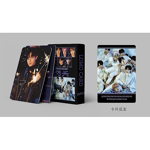 55 kpl/kpop Enhypen Ggu Ggu -paketti Lomo-kortteja Uusi valokuva-albumi Dimension : Dilemma Enhypen -valokuvakorttien fanikokoelma valokuvakortti