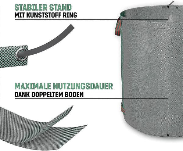 3x 60l Repimättömät puutarhapussit