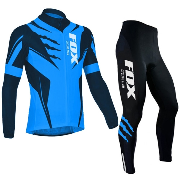 Fox Cycling Team herre cykeltrøje langærmet MTB cykel outfit equipacion ciclismo hombre Cykeltøj Racing Cykeltøj 8 XXL