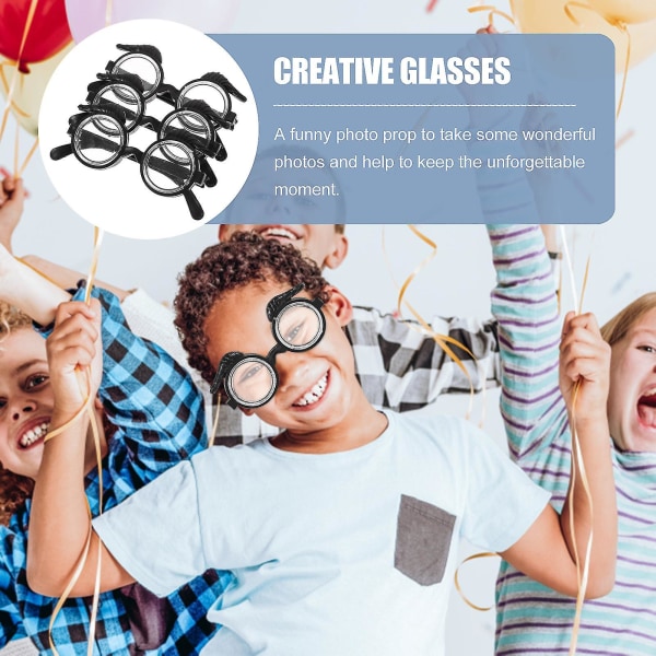 3stk Festbriller Morsomme briller Kreative briller Festfotorekvisitter for barn