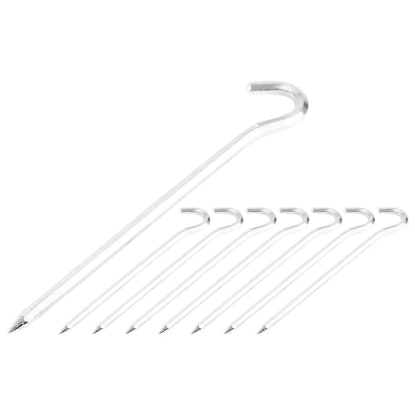 Teltplugger 8 STK 18cm Metall Kraftige Teltkroker Aluminium Legering Rustfrie Camping Telt Jordplugger
