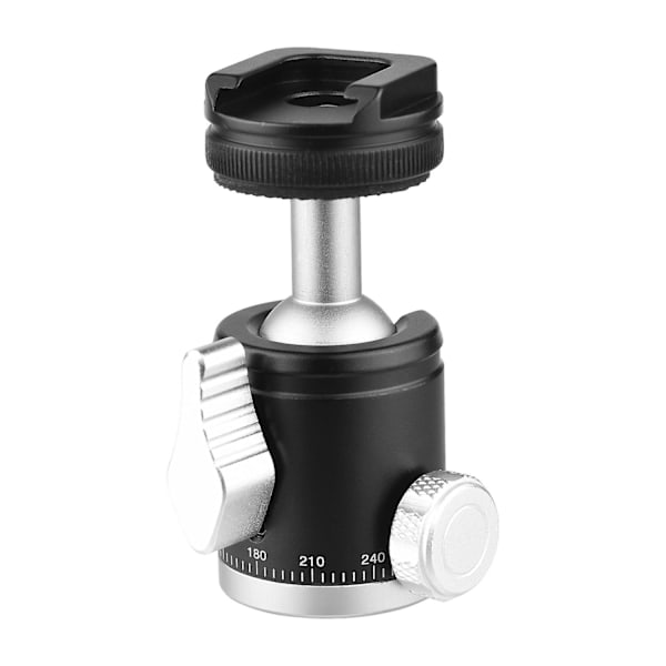2-i-1 1/4 Skruv Cold Shoe Mount Kulhuvud Dubbel Användning Mini Kulhuvud 360° Roterbar Aluminiumlegering Bal