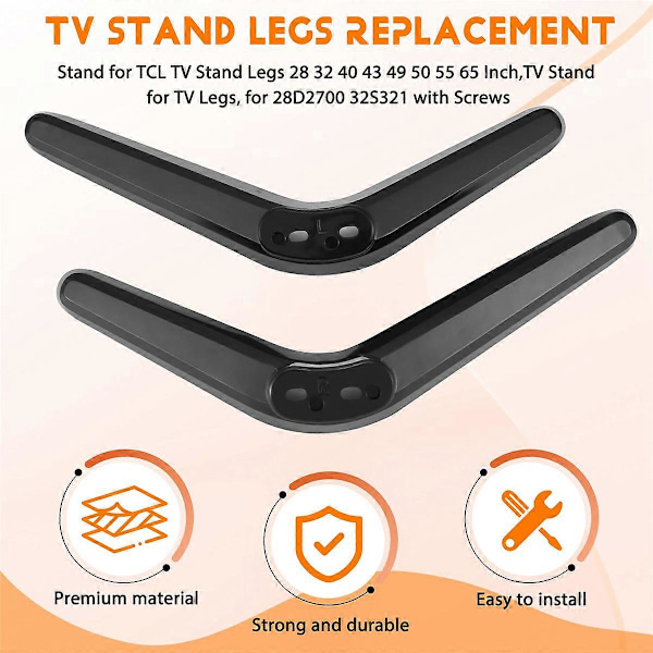 Stativ för TCL TV-stativ Ben 28 32 40 43 49 50 55 65 Tum, TV-stativ för TCL Roku TV Ben, för 28D2700