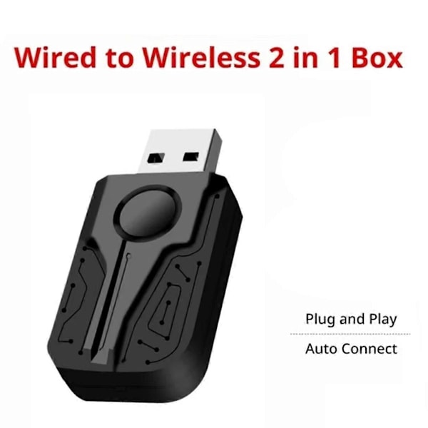Trådlös CarPlay Android Auto Adapter Smart Mini Box USB Plug and Play BT 5G WIFI för trådbunden CarPlay