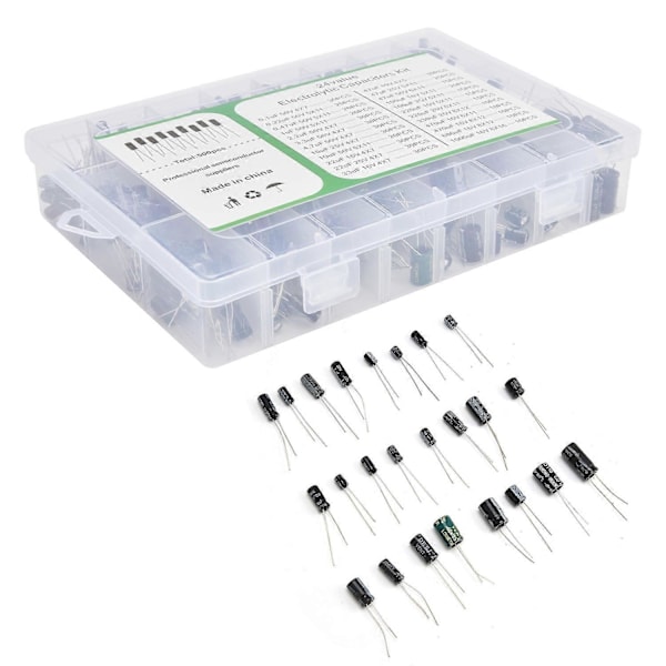 500st Elektrolytkondensator 0.1uF‑1000uF Lätt att Bära Varierande Kondensator Boxad för LCD-skärm Radio